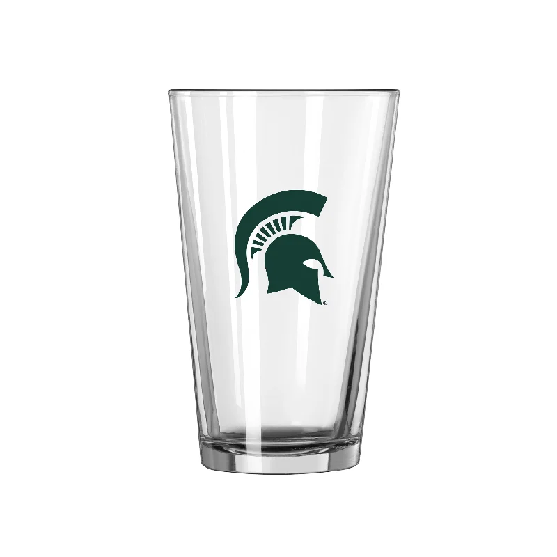 Team Mug Catchphrase-Michigan State 16oz Logo Pint Glass