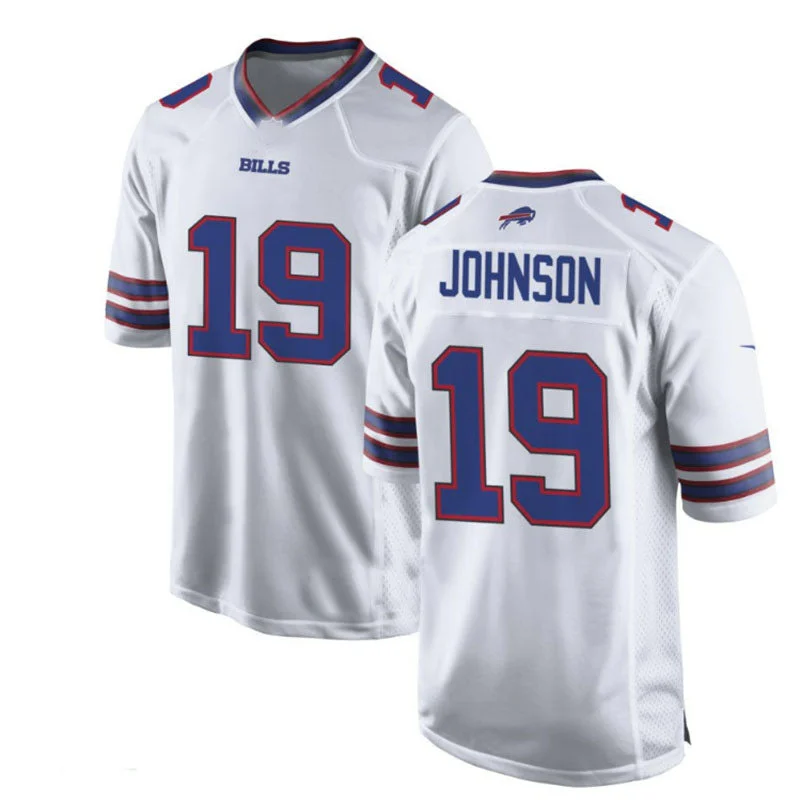 Football Jersey Athletic-B.Bills #19 KeeSean Johnson  WHITE Game Jersey American Stitched Football Jerseys