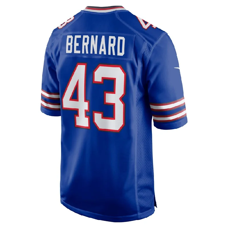 Football Jersey Eco-Friendly-B.Bills #43 Terrel Bernard Royal Game Player Jersey American Stitched Football Jerseys