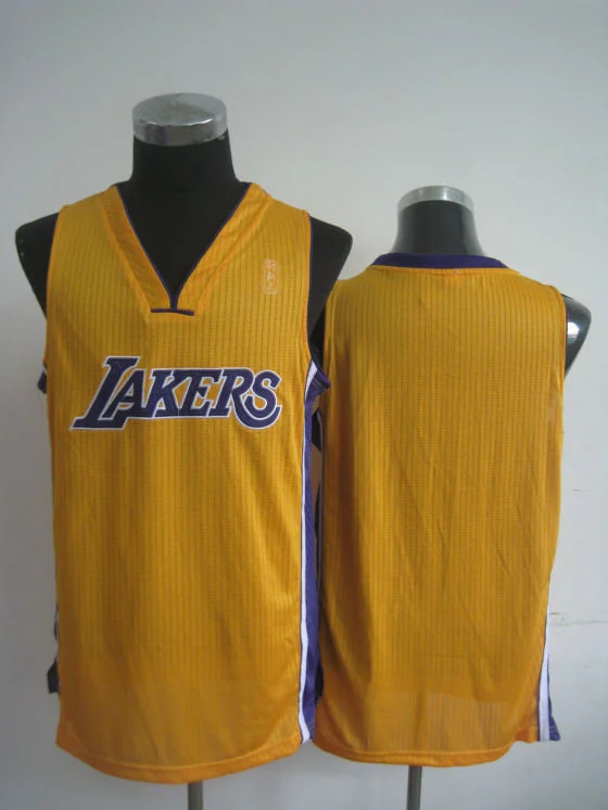 Basketball Jersey Durable-Lakers Blank Yellow Basketball Jerseys