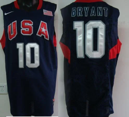 Basketball Jersey Anniversary-Team USA 10 Bryant Blue Basketball Jerseys