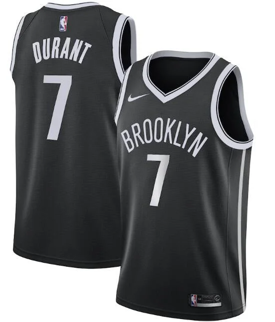 Basketball Jersey NBA-Men's Brooklyn Nets Black #7 Kevin Durant Icon Edition Swingman Stitched Basketball Jersey