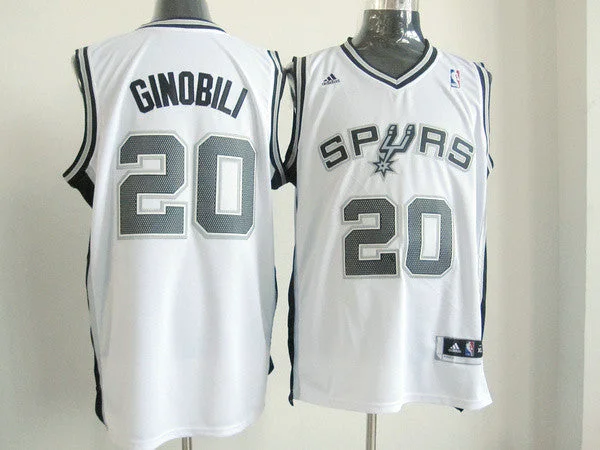 Basketball Jersey Valentine’s Day-San Antonio Spurs 20 GINOBILI White New Basketball Jerseys