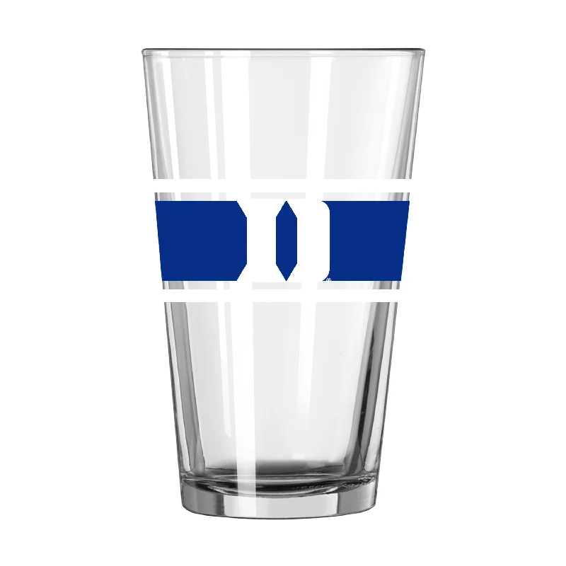 Team Mug Beer-Duke 16oz Stripe Pint Glass