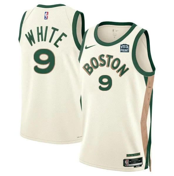 Basketball Jersey Basketball Sister-Men's Boston Celtics #9 Derrick White White 2023-24 City Edition Stitched Basketball Basketball Jersey