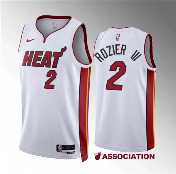 Basketball Jersey Business Casual-Men's Miami Heat #2 Terry Rozier III White Association Edition Stitched Basketball Basketball Jersey