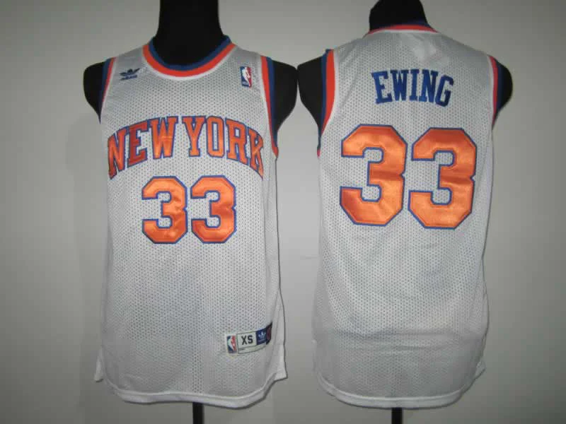 Basketball Jersey Christmas-Knicks 33 Ewing White Basketball Jerseys