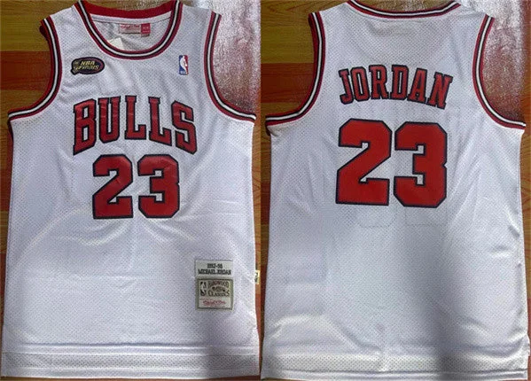 Basketball Jersey Blank-Men's Chicago Bulls #23 Michael Jordan White 1997-98 Finals Stitched Basketball Jersey