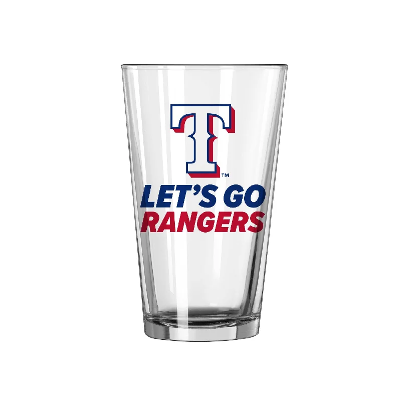 Team Mug Wedding-Texas Rangers 16oz Slogan Pint Glass