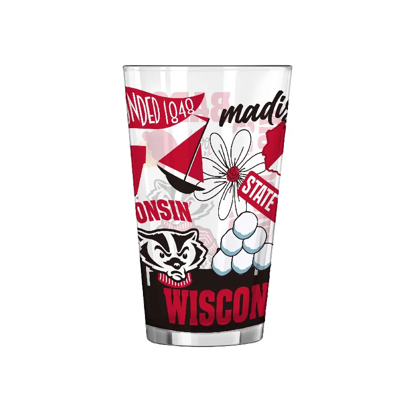 Team Mug Road Trip-Wisconsin 16oz Native Pint Glass