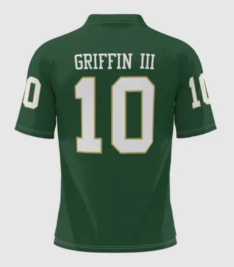 Football Jersey Gold-B.Bears GameDay #10 Robert Griffin III Greats Heisman Football Jersey - Green Stitched American College Jerseys