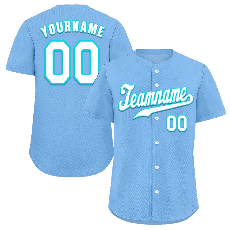 Baseball Jersey Celebrity-Custom Aqua Classic Style White Authentic Baseball Jersey