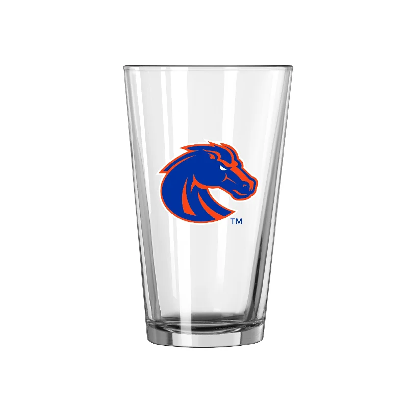 Team Mug Striped-Boise State 16oz Logo Pint Glass