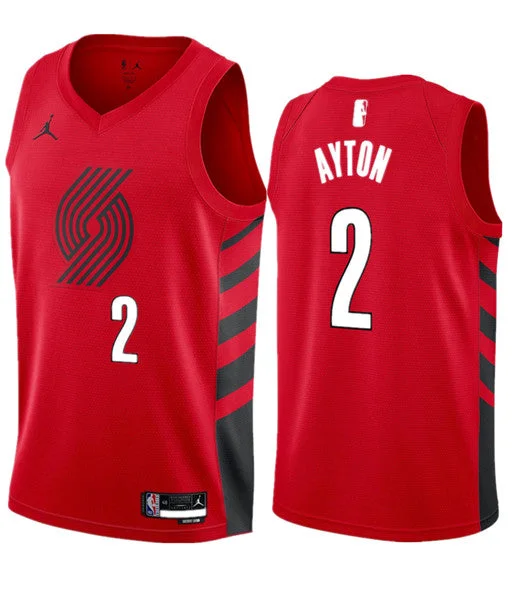 Basketball Jersey Meme-Men's Portland Trail Blazers #2 Deandre Ayton Red 2023 Statement Edition Stitched Basketball Basketball Jersey