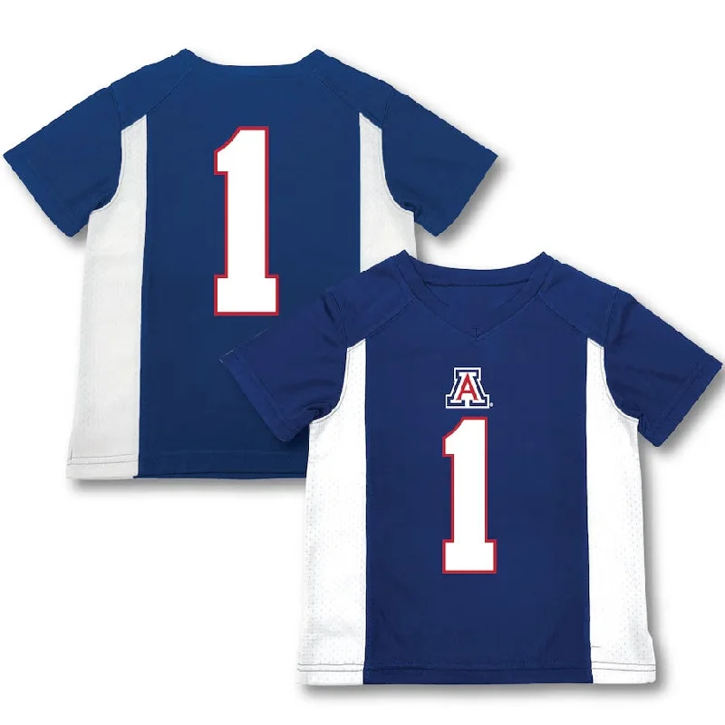 Football Jersey Thanksgiving-#1 A.Wildcats Garb Toddler Football Jersey - Blue Stitched American College Jerseys