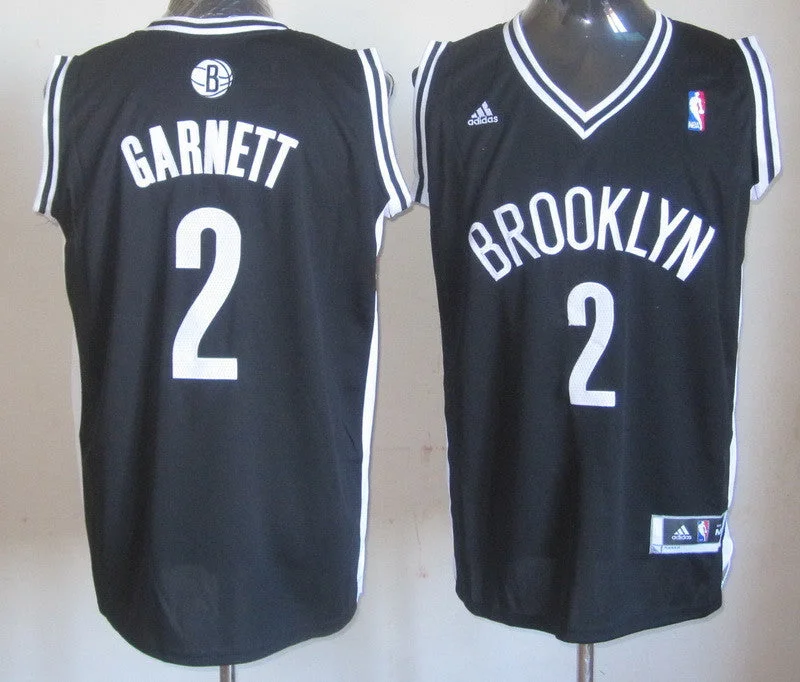 Basketball Jersey Viral-Nets 2 Garnett Black Basketball Jerseys