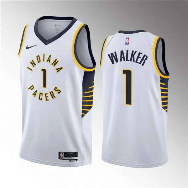 Basketball Jersey Basketball Coach-Men's Indiana Pacers #1 Jarace Walker White 2023 Draft Association Edition Stitched Basketball Basketball Jersey