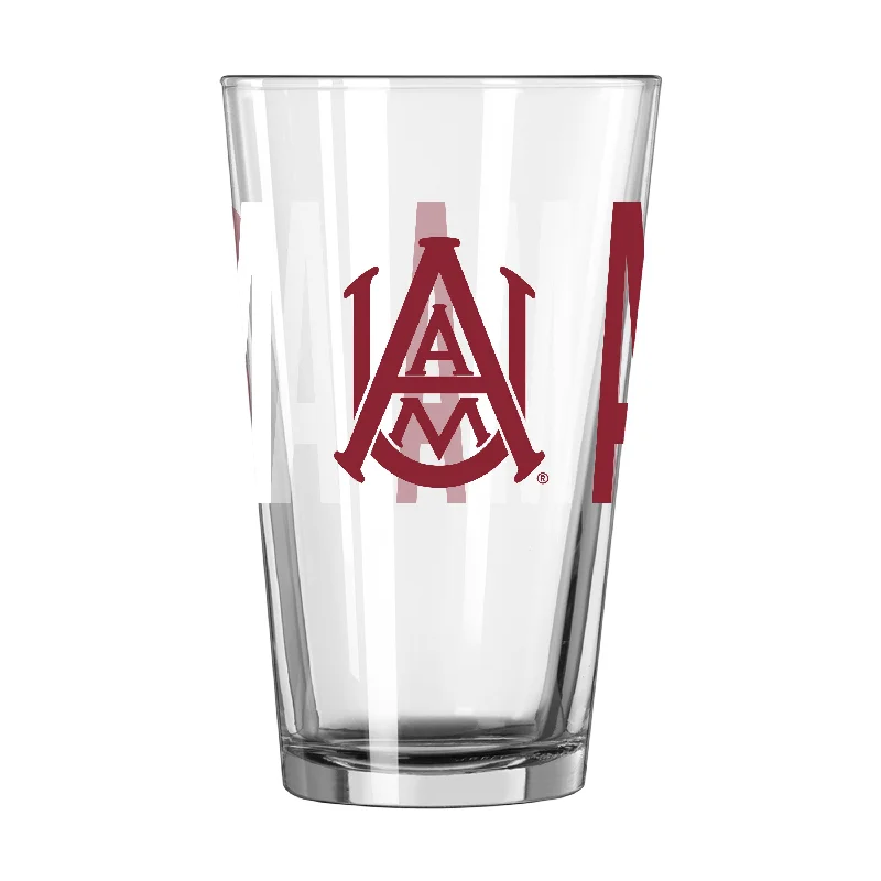 Team Mug Floral-Alabama A&M 16oz Overtime Pint Glass