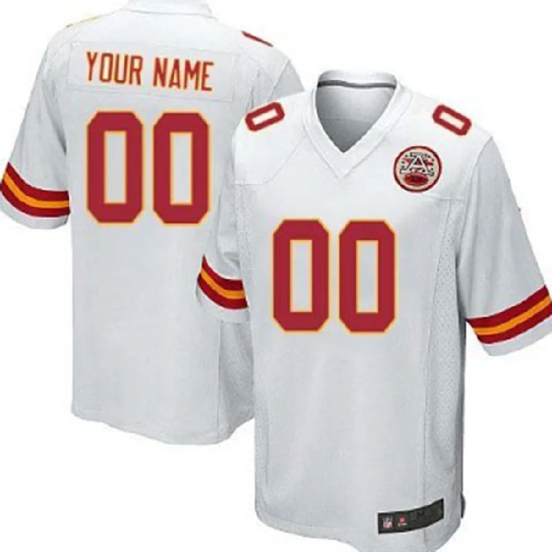 Football Jersey Embroidered-Custom KC.Chiefs White Limited Jersey American Stitched Jersey Football Jerseys