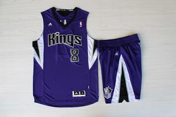 Basketball Jersey Unisex-Kings 8 Gay Purple Basketball Jersey(With Shorts)