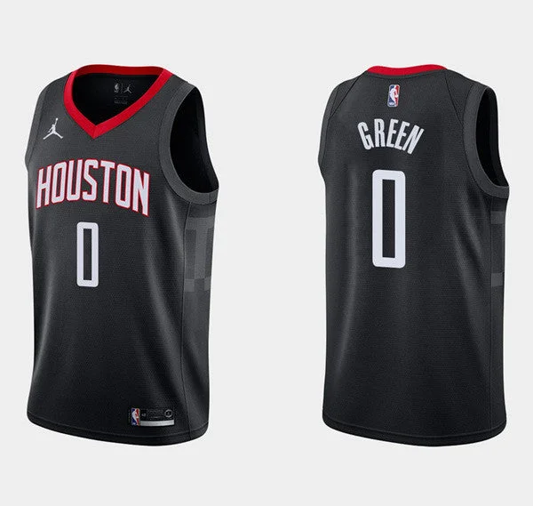 Basketball Jersey Practice-Men's Houston Rockets #0 Jalen Green Statement Edition Black Stitched Basketball Basketball Jersey