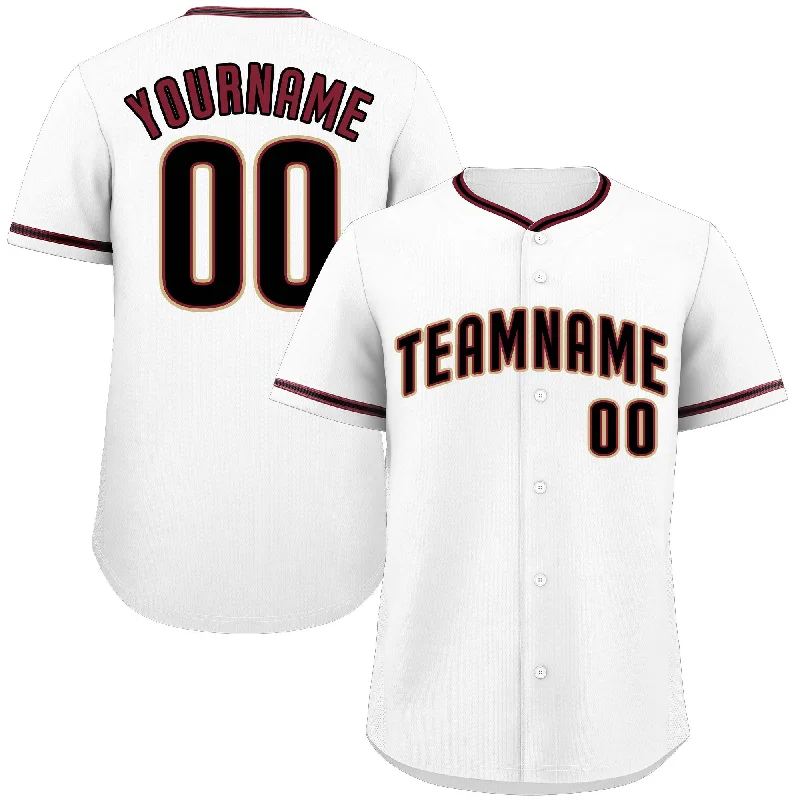 Baseball Jersey Thanksgiving-Custom White Crimson-Cream Classic Style Authentic Baseball Jersey