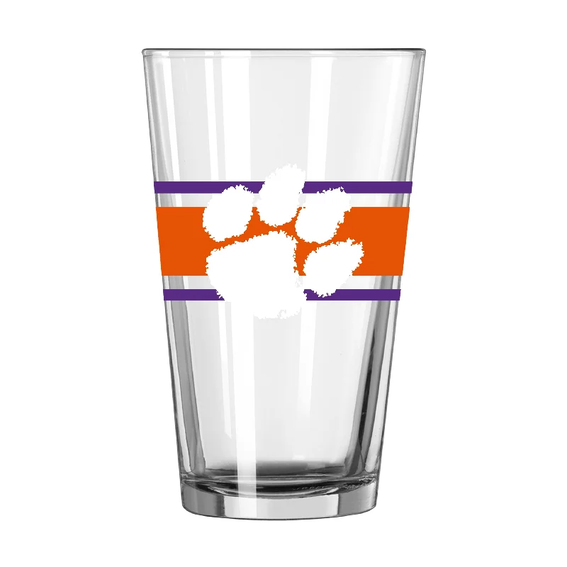 Team Mug Sports Team-Clemson 16oz Stripe Pint Glass