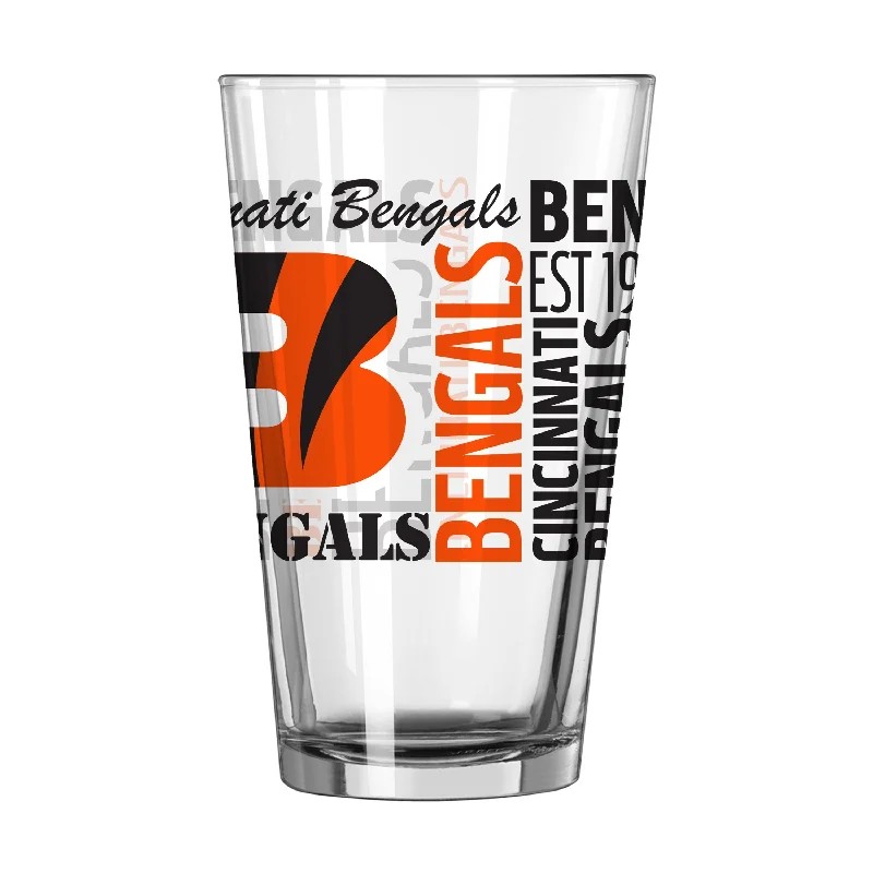 Team Mug Patterned-Cincinnati Bengals 16oz Spirit Pint Glass