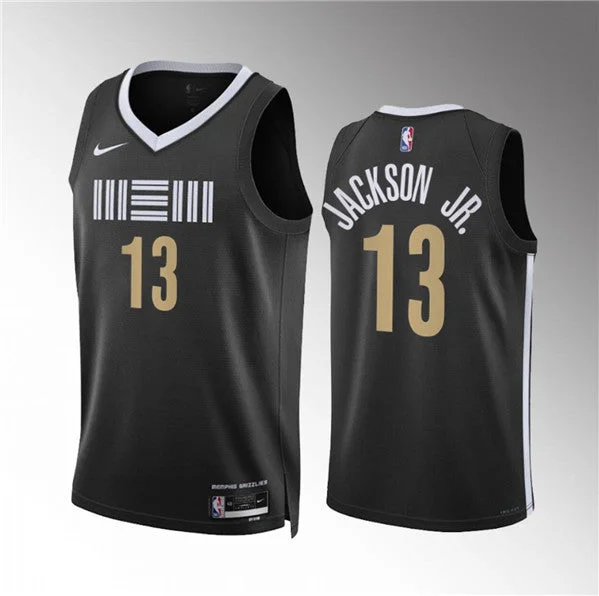 Basketball Jersey Rookie-Men's Memphis Grizzlies #13 Jaren Jackson Jr. Black 2023/24 City Edition Stitched Basketball Basketball Jersey