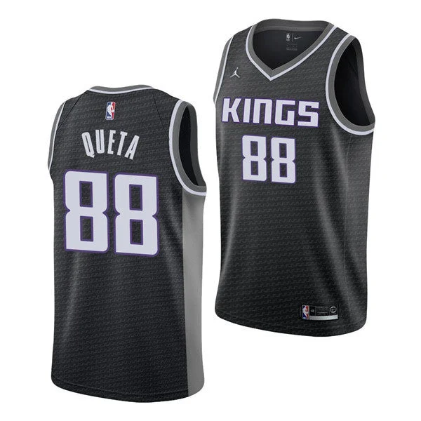 Basketball Jersey Outdoor-Men's Sacramento Kings #88 Neemias Queta Black Stitched Basketball Basketball Jersey