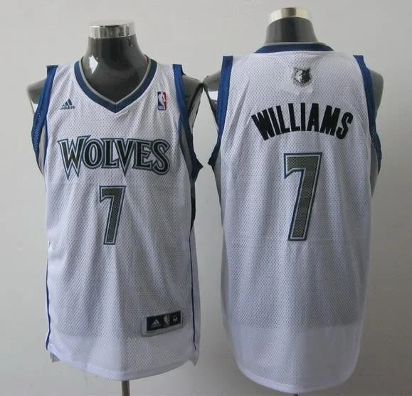 Basketball Jersey Superhero-Timberwolves 7 Williams White Basketball Jerseys