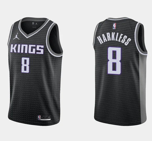 Basketball Jersey Collector’s Item-Men's Sacramento Kings #8 Maurice Harkless Swingman Black Statement Basketball Stitched Basketball Jersey