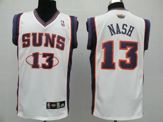 Basketball Jersey Running-Suns 13 S.Nash White Basketball Jerseys