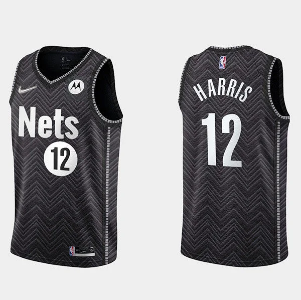 Basketball Jersey Basketball Sister-Men's Brooklyn Nets #12 Joe Harris Earned Edition Stitched Basketball Jersey