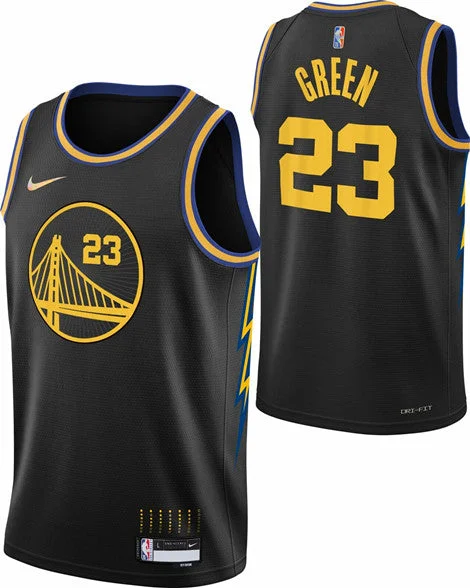 Basketball Jersey Crew Neck-Men's Golden State Warriors #23 Draymond Green 75th Anniversary Black Stitched Basketball Basketball Jersey