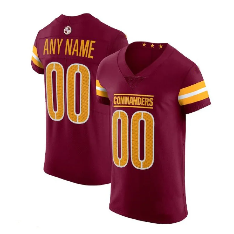 Football Jersey Summer-Custom W.Commanders Burgundy Vapor Untouchable Elite Jersey American Stitched Football Jerseys