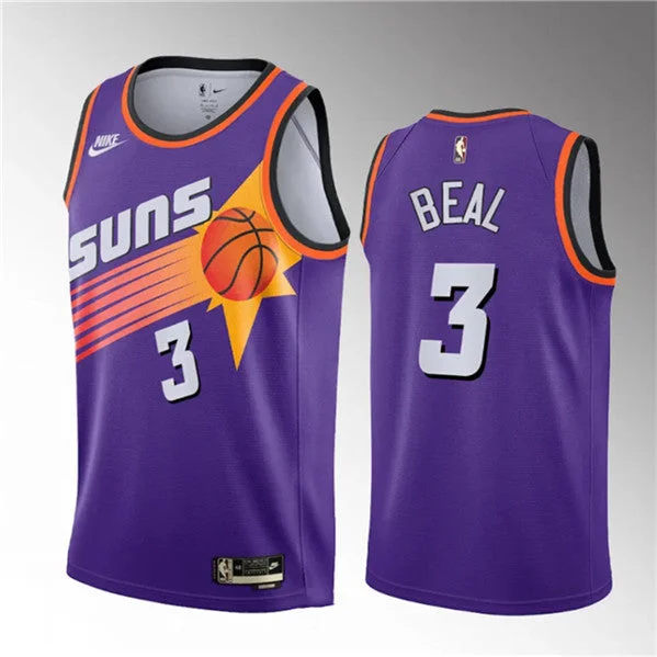 Basketball Jersey Collector’s Item-Men's Phoenix Suns #3 Bradley Beal Purple Classic Edition Stitched Basketball Basketball Jersey