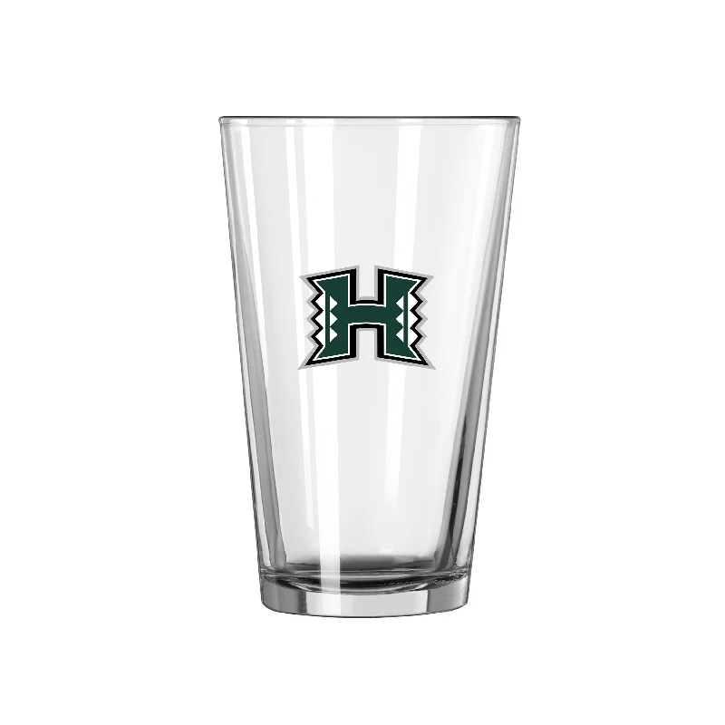 Team Mug White-Hawaii 16oz Logo Pint Glass