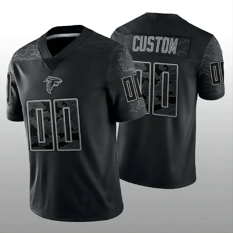 Football Jersey Training-Custom A.Falcons Football Jerseys Stitched Black RFLCTV Limited Jersey American Jerseys