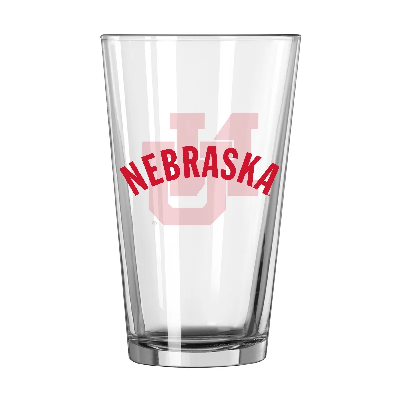 Team Mug Side Hustle-Nebraska 16oz Retro Pint Glass