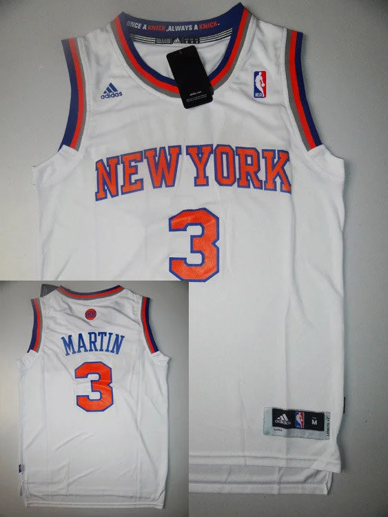 Basketball Jersey Black-Knicks 3 Martin White Basketball Jerseys