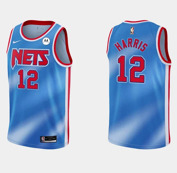 Basketball Jersey Sweatproof-Men's Brooklyn Nets #12 Joe Harris Blue Stitched Basketball Jersey