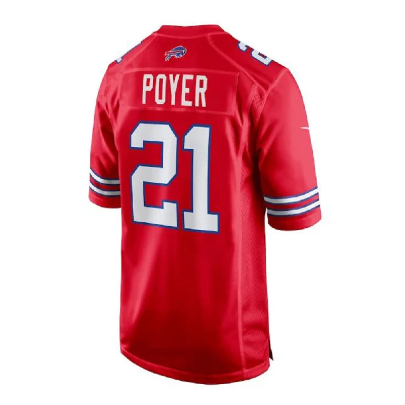 Football Jersey Yellow-B.Bills #21 Jordan Poyer Alternate Game Jersey - Red American Stitched Football Jerseys