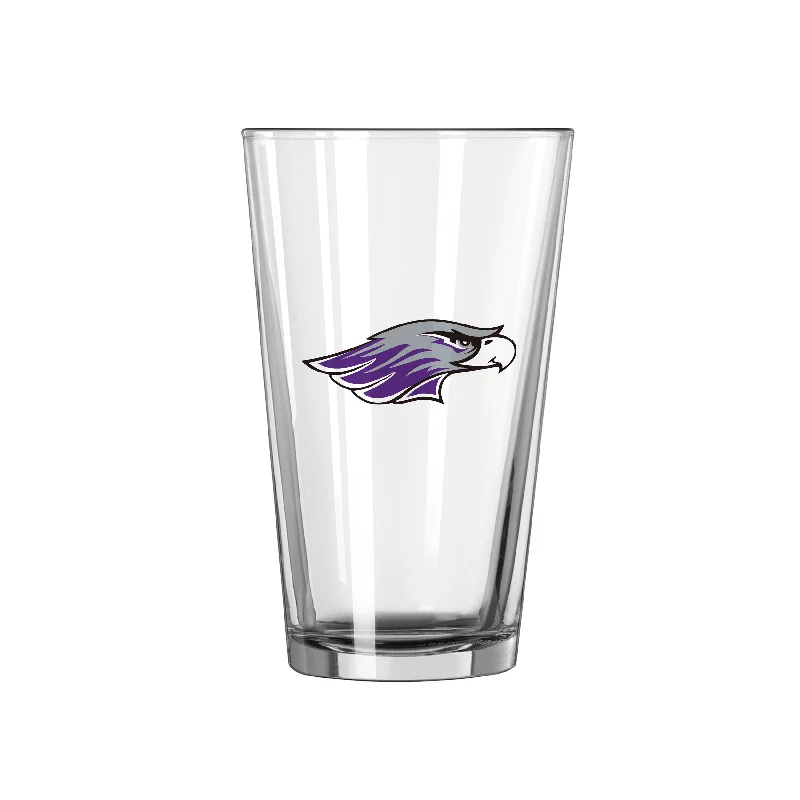 Team Mug Monogram-Wisconsin Whitewater 16oz Logo Pint Glass