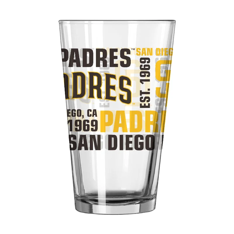 Team Mug Minimalist-San Diego Padres 16oz Spirit Pint Glass