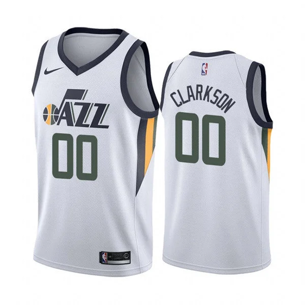 Basketball Jersey Top Rated-Men's Utah Jazz #00 Jordan Clarkson White Stitched Basketball Jersey