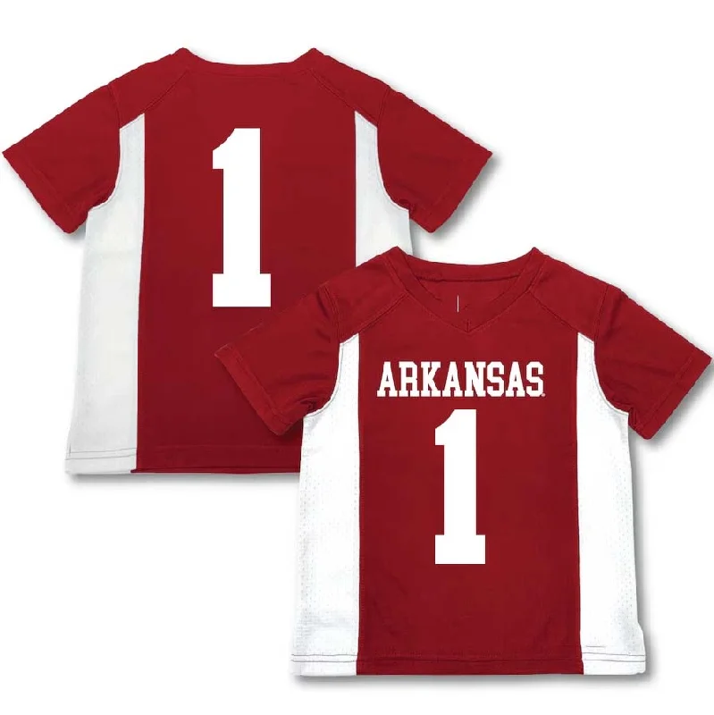 Football Jersey Esports-#1 A.Razorbacks Garb Toddler Football Jersey - Cardinal Stitched American College Jerseys