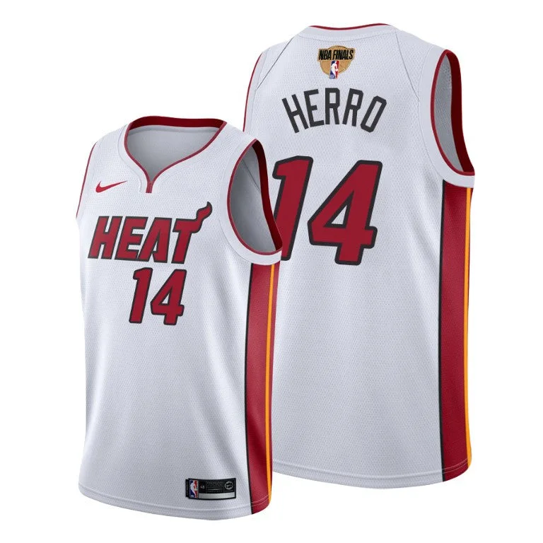 Basketball Jersey Team-Men's Miami Heat #14 Tyler Herro White 2020 Finals Bound Association Edition Stitched Basketball Jersey