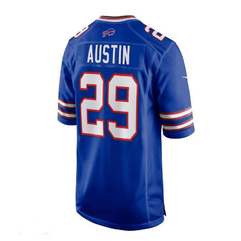 Football Jersey Navy-B.Bills #29 Alex Austin Home Game Jersey - Royal American Stitched Football Jerseys