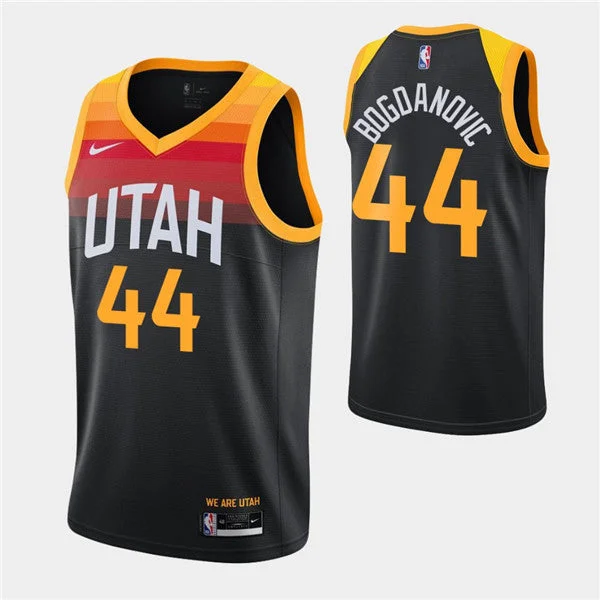 Basketball Jersey Women-Men's Utah Jazz #44 Bojan Bogdanovic Black City Swingman 2020-21 Stitched Basketball Jersey